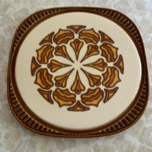 Vintage 60s 70s Ceramic Herbolheim Cake Serving Plate